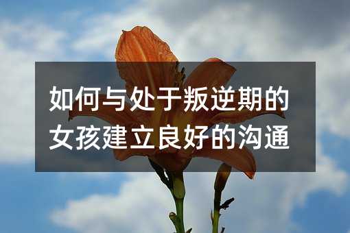 如何与处于叛逆期的女孩建立良好的沟通
