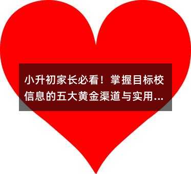 小升初家长必看!掌握目标校信息的五大黄金渠道与实用攻略