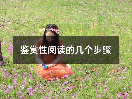 鉴赏性阅读的几个步骤