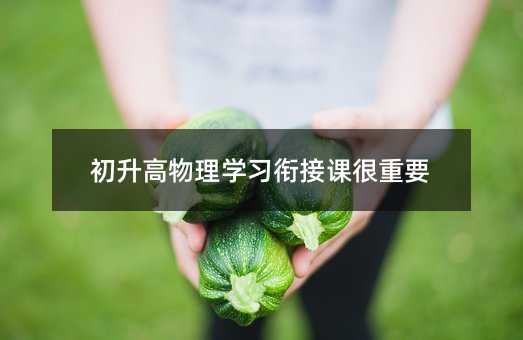 初升高物理学习衔接课很重要