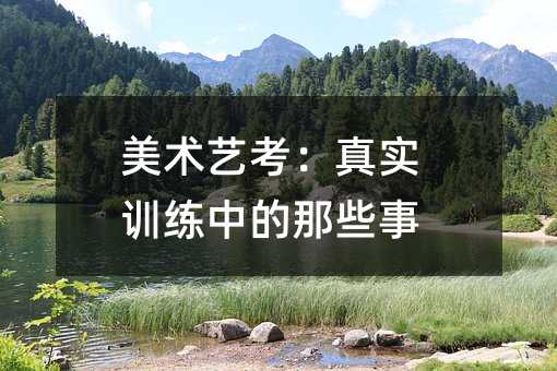 美术艺考:真实训练中的那些事